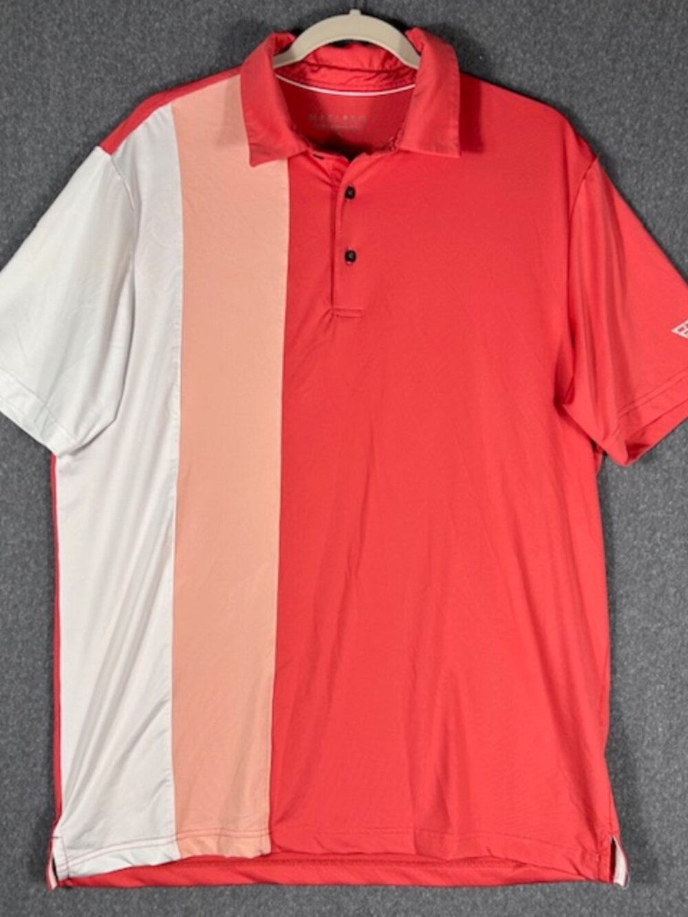 Maelreg Performance Golf Polo Shirt Mens Sz Large Pink Short Sleeve Casual